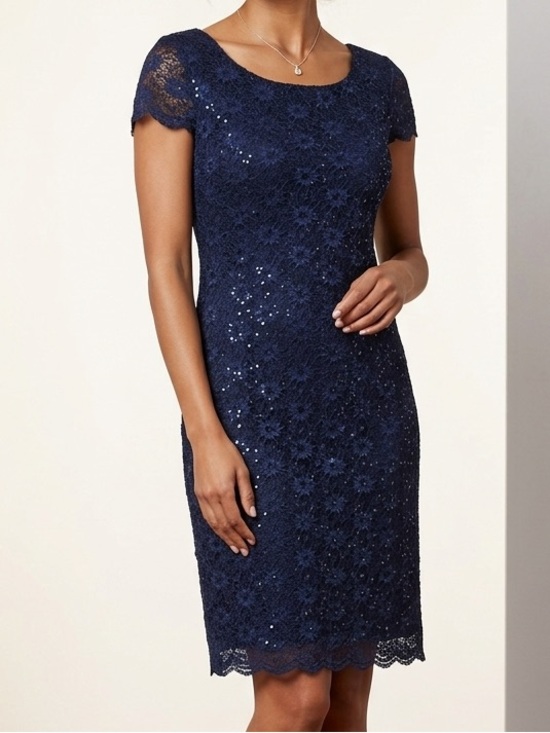 connected apparel Dresses & Skirts - Connected Apparel Lace Sequin Dress